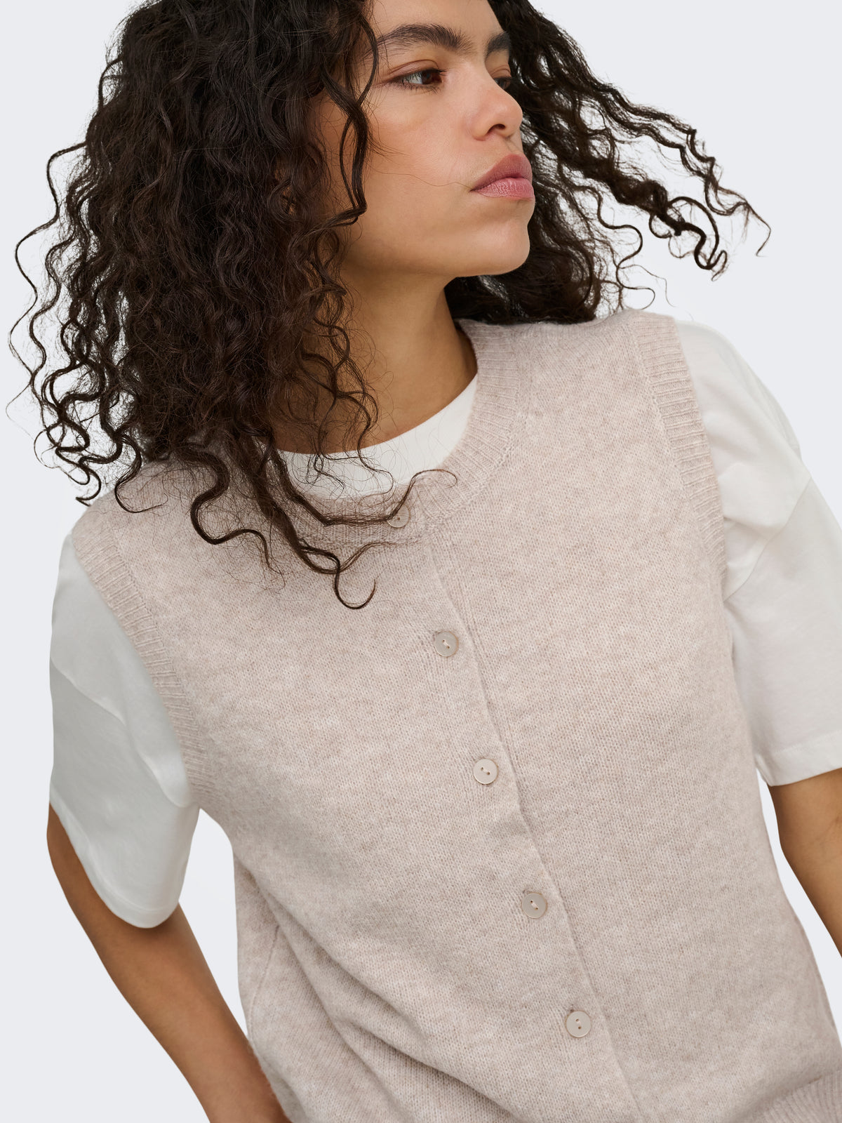 ONLOLIVIA SL BUTTON VEST CC KNT