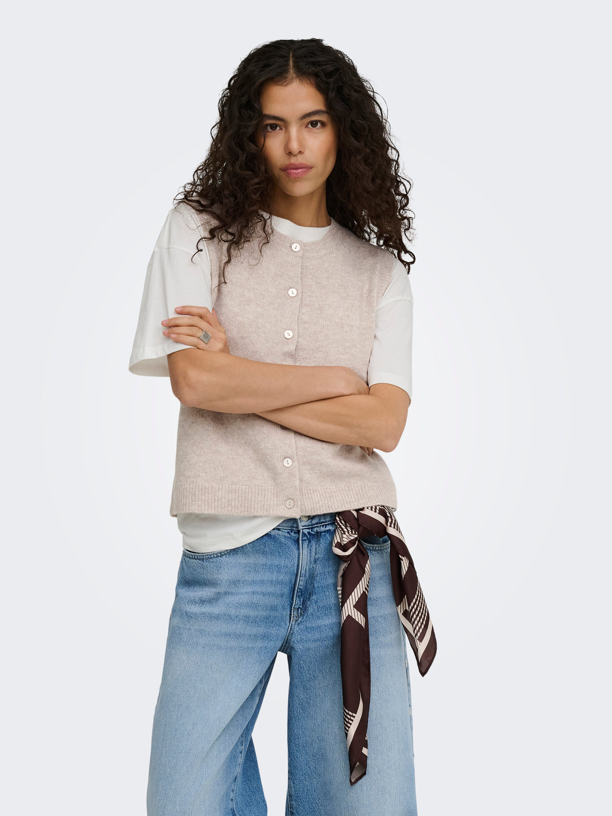 ONLOLIVIA SL BUTTON VEST CC KNT