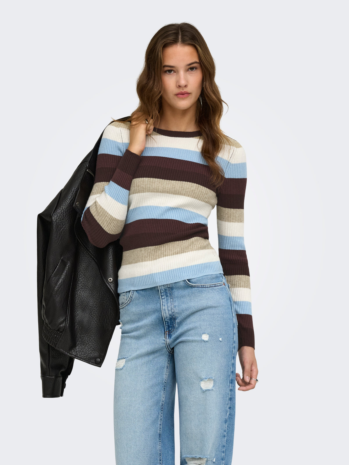 ONLIBI LS O-NECK RIB CC KNT
