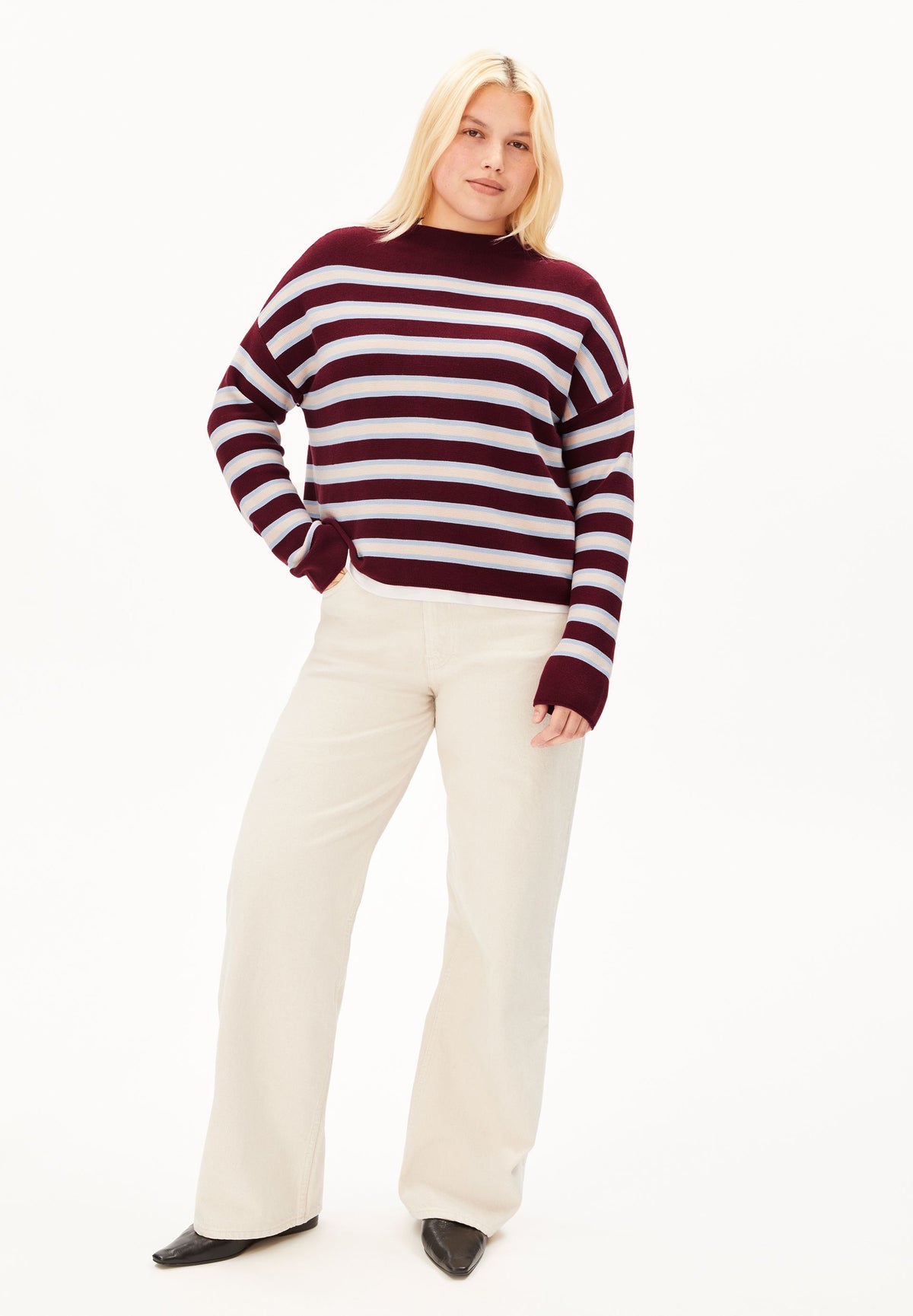 MERINAA STRIPED KNIT SWEATER