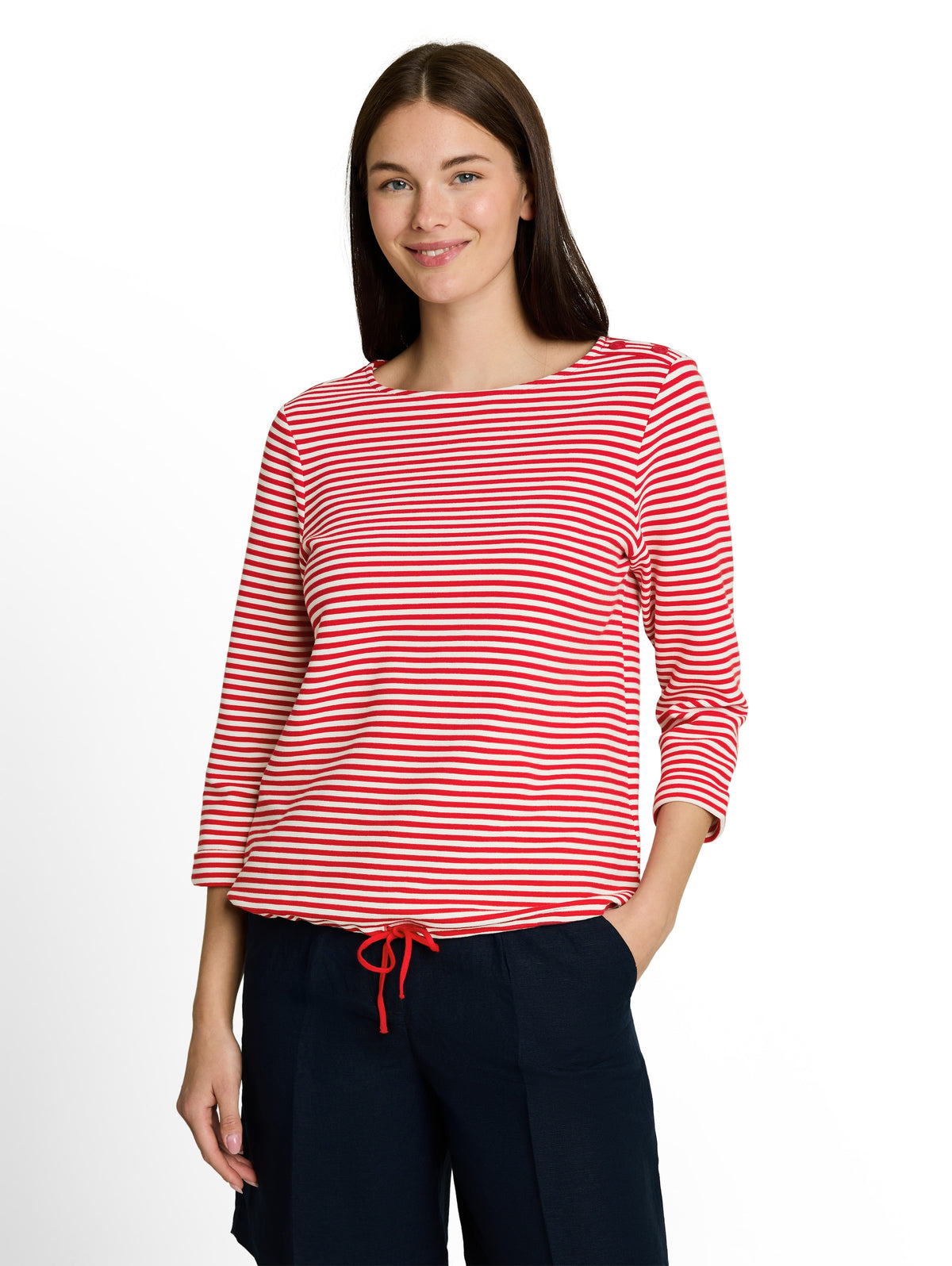 Langarmshirt mit Knopf-Details
