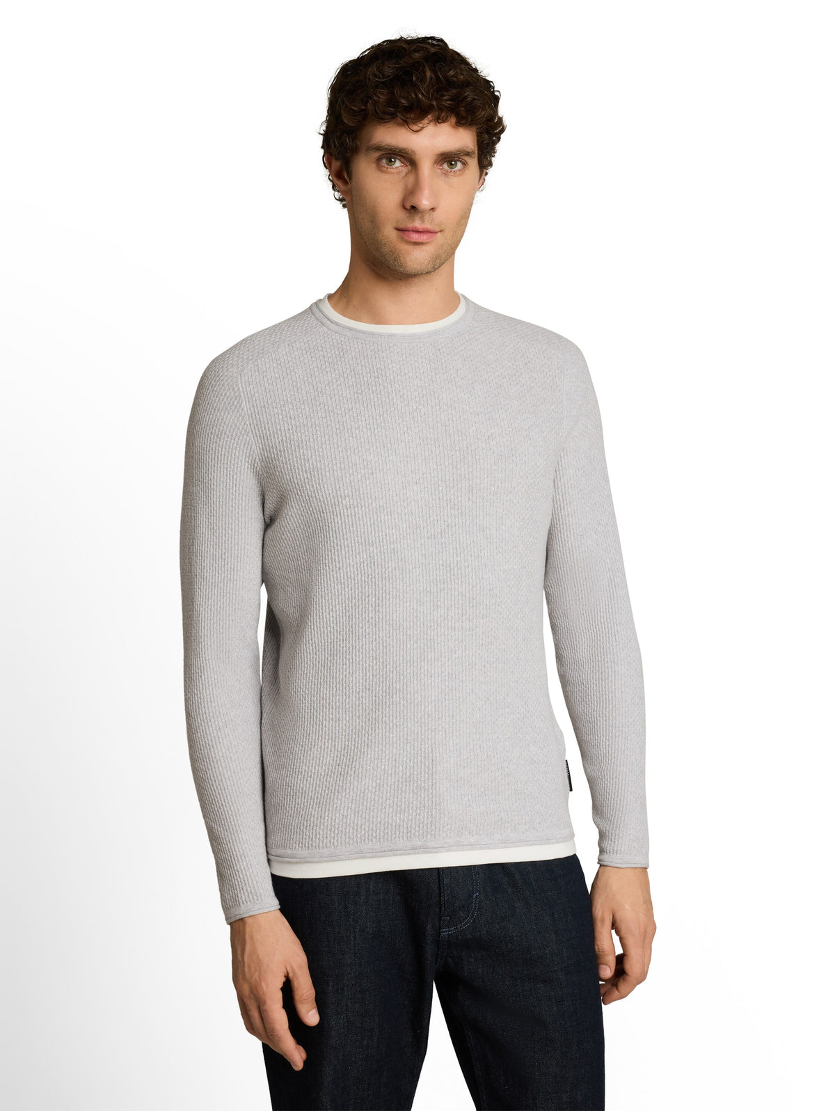 Strickpullover im 2-in-1-Look