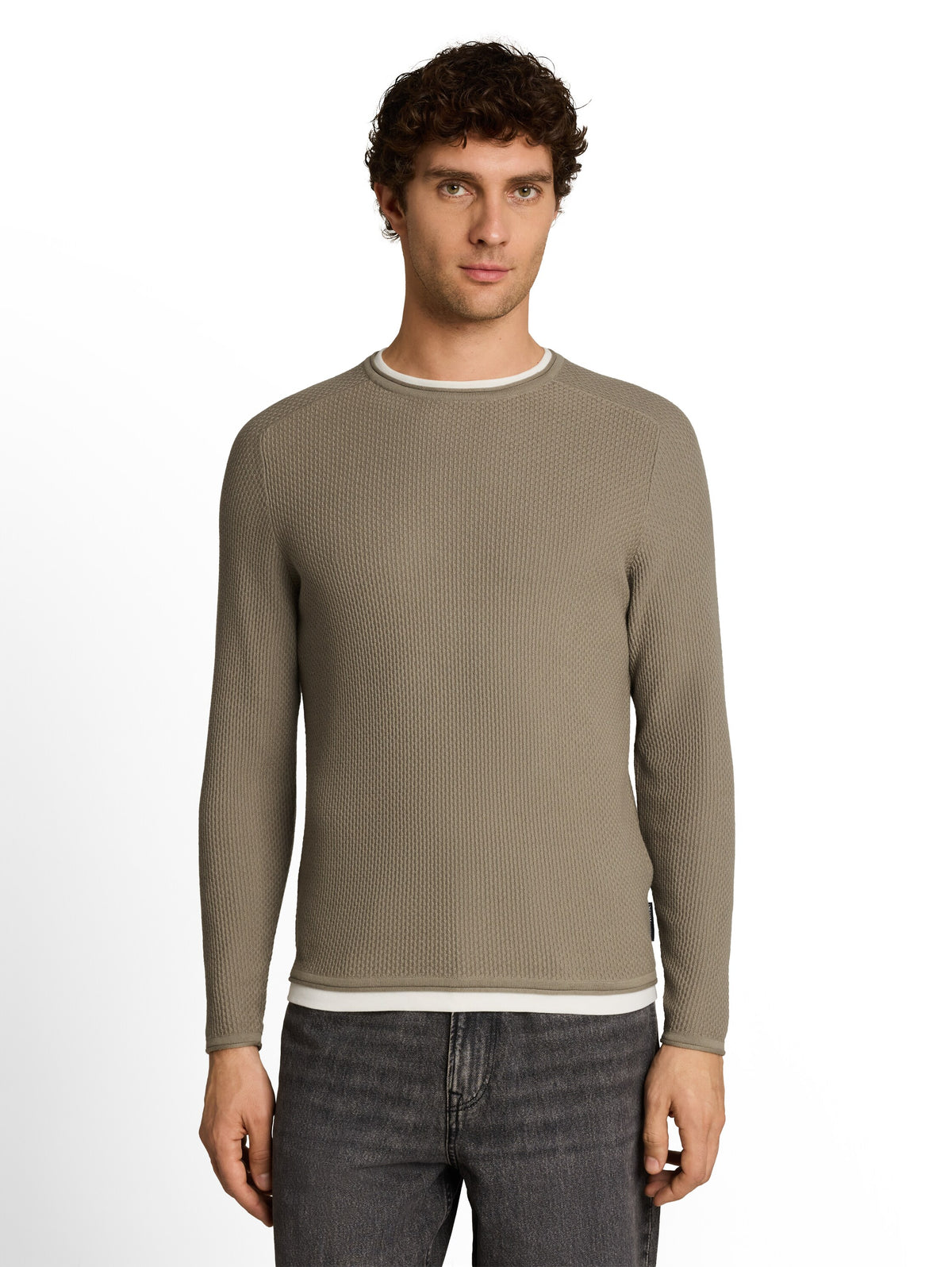 Strickpullover im 2-in-1-Look