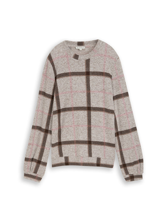 Cosy Langarmshirt mit Muster