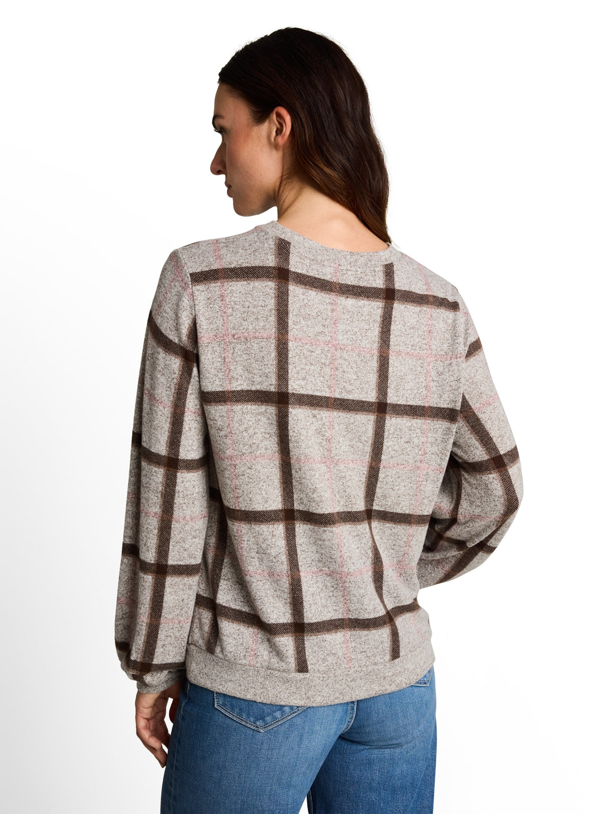 Cosy Langarmshirt mit Muster