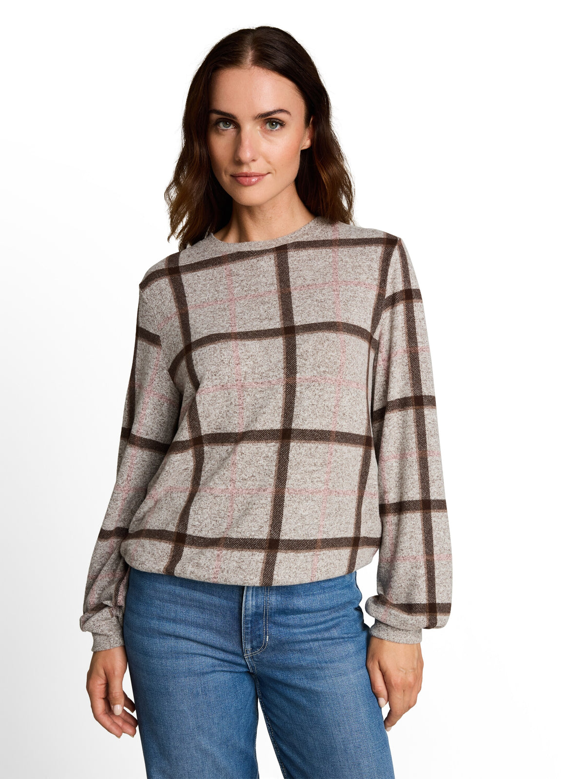 Cosy Langarmshirt mit Muster