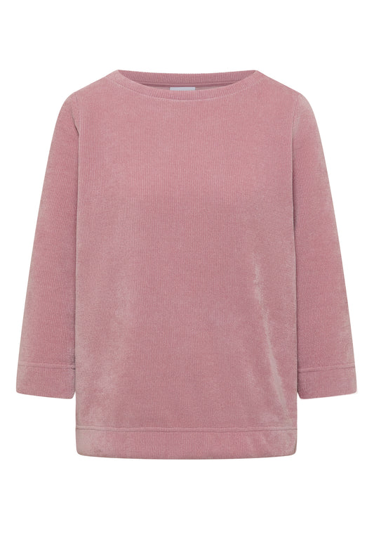 3/4-Arm Shirt aus Cord mit Boat Neck