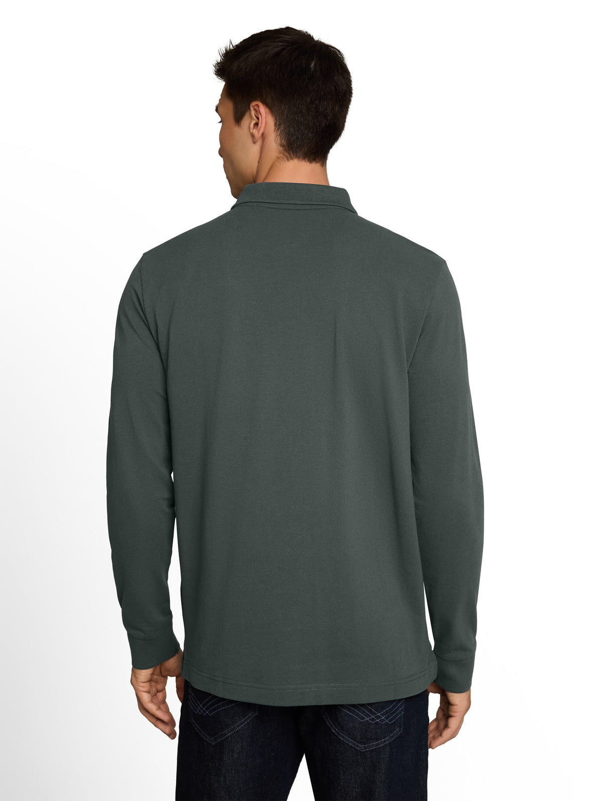 Langarm Piqué Poloshirt