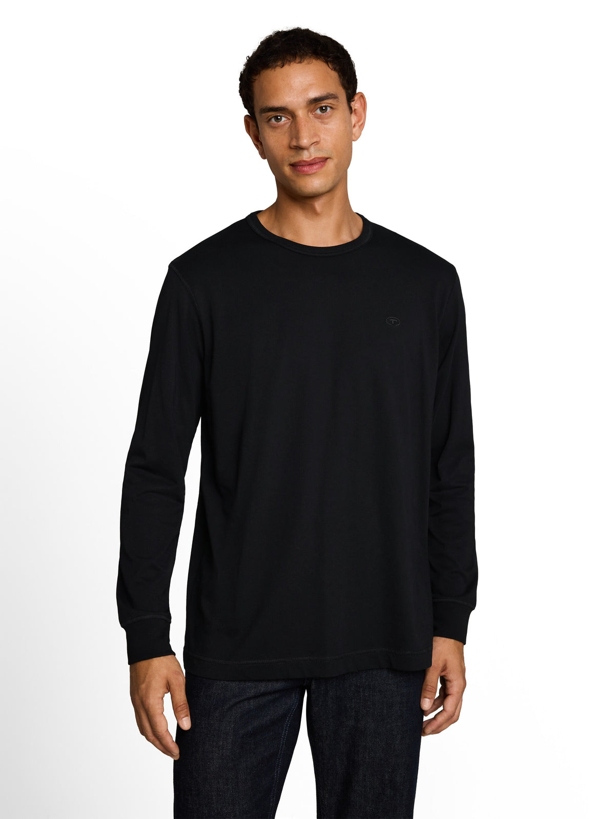 Basic Langarmshirt aus Baumwolle