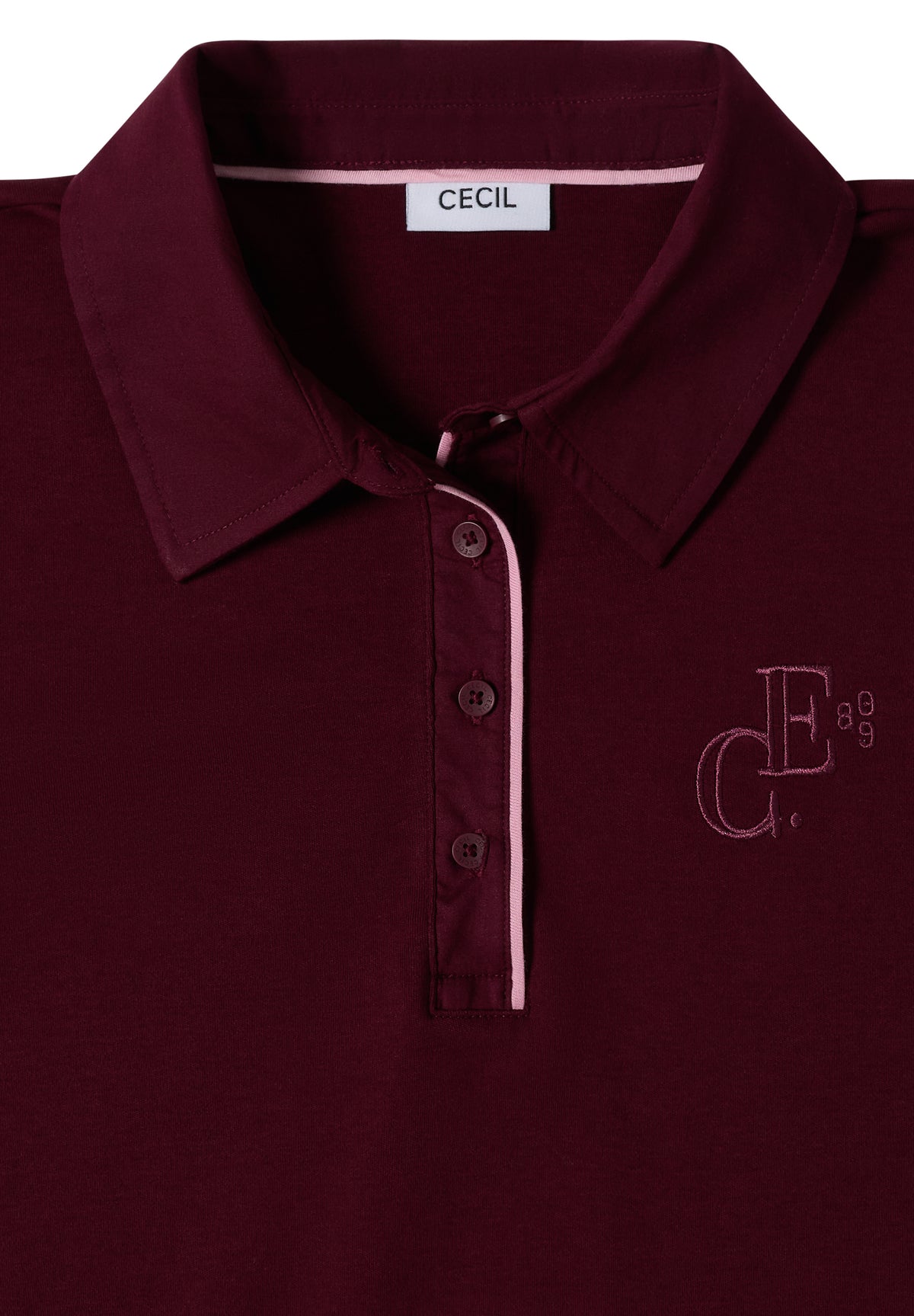Langarm Poloshirt mit Knöpfen