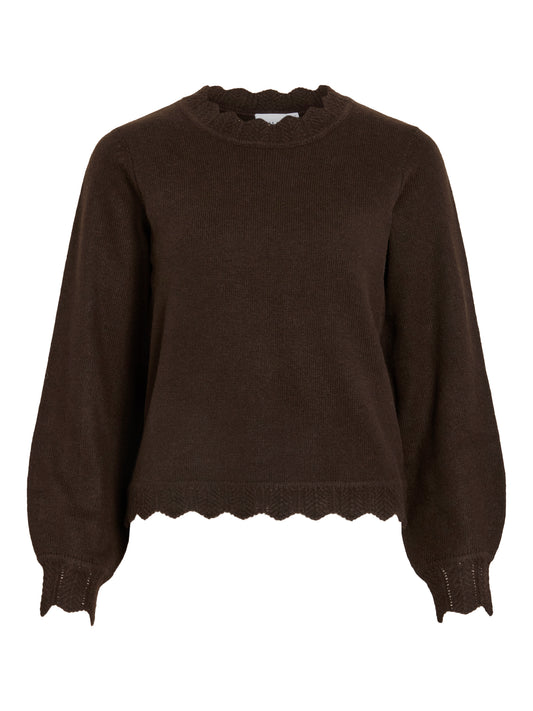 VINIKOLINA O-NECK L/S KNIT TOP - NOOS