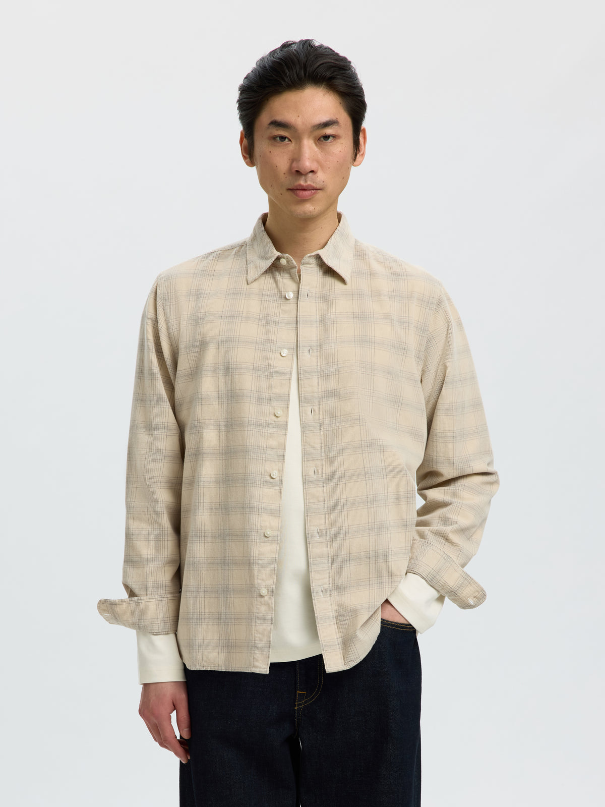 SLMCLAUS-PAU REG CORD YD CHECK LS SHIRT