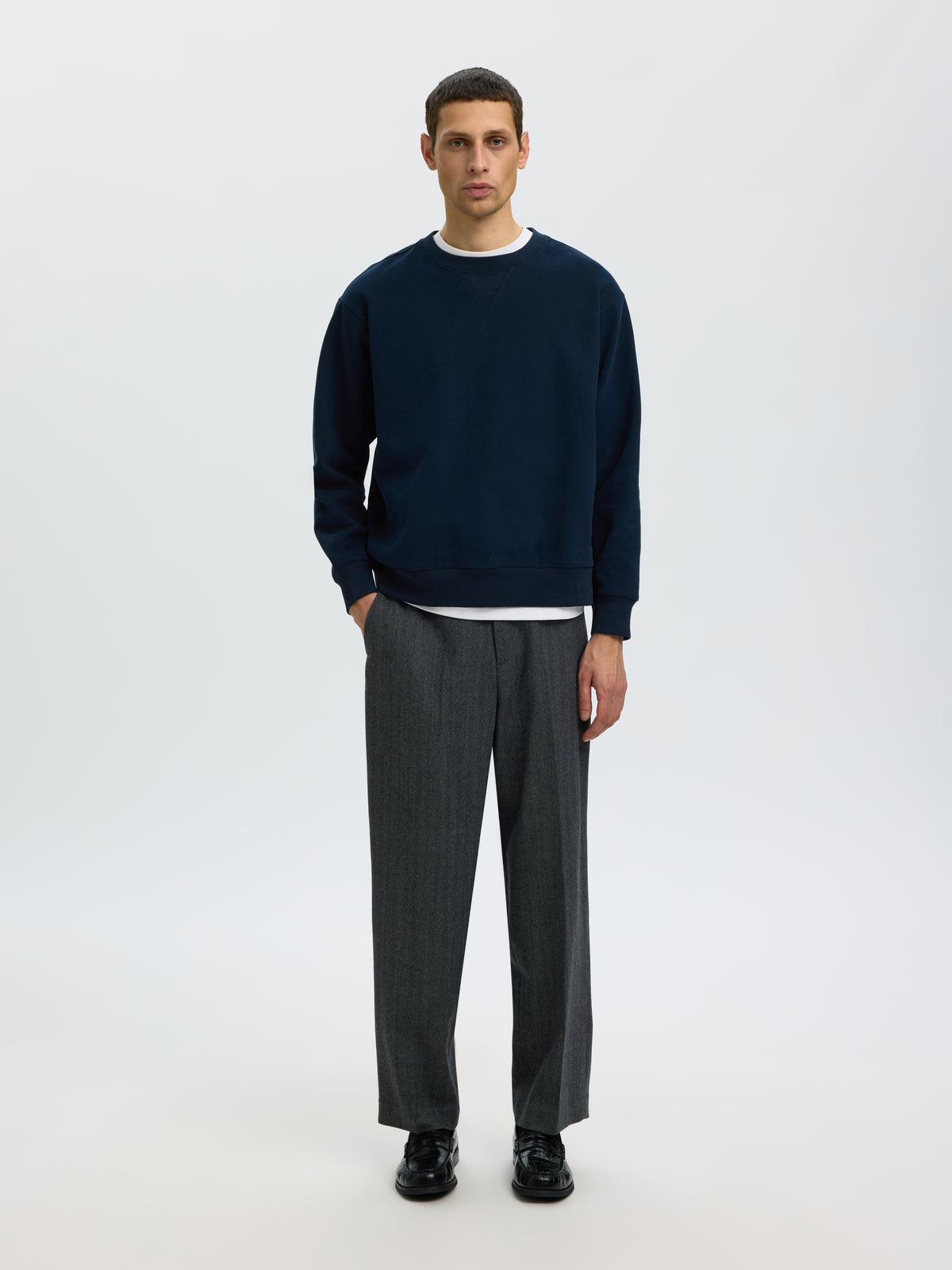 SLMRELAXGRANT LS CREW NECK SWEAT