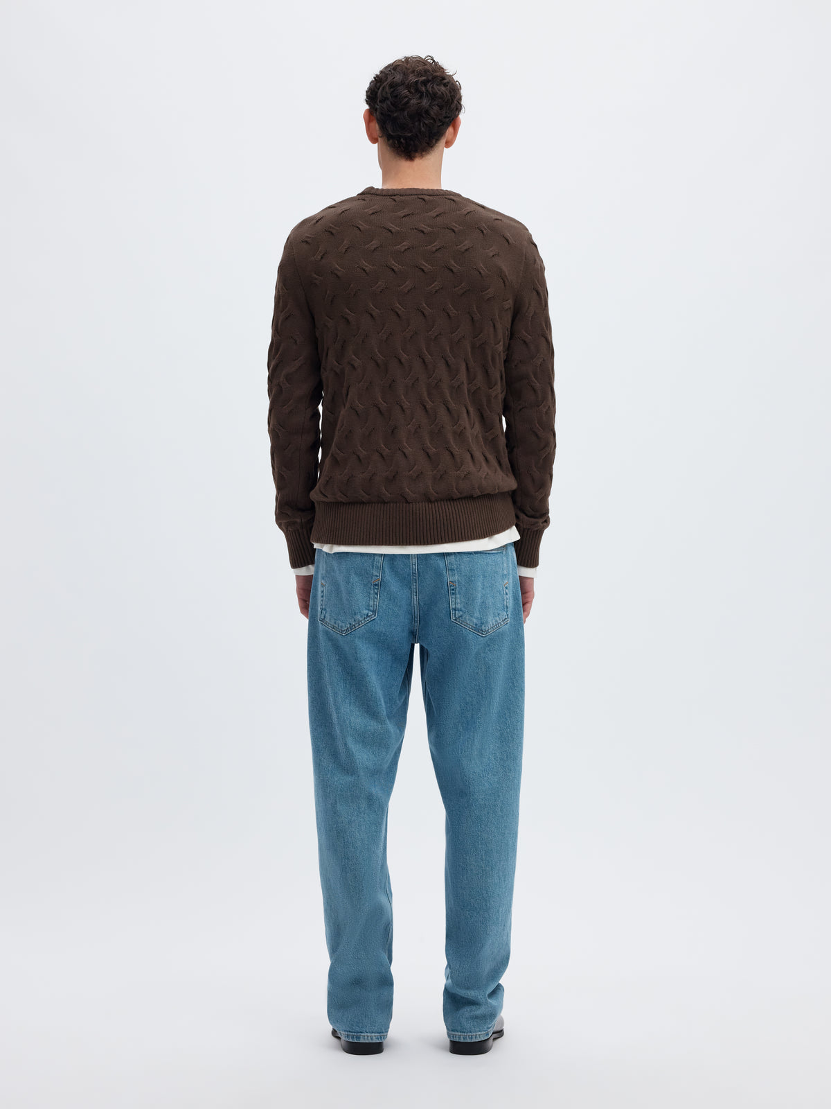 SLMCARLOS LS CABLE CREW NECK NOOS