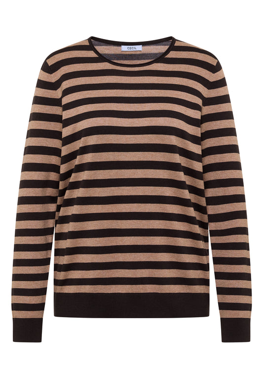 Pullover mit Rundhals und Streifen