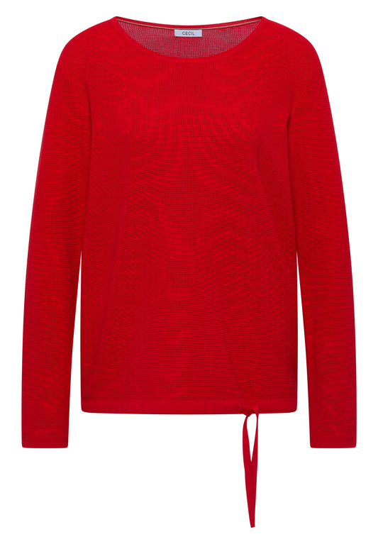 Pullover mit Rundhals und Struktur