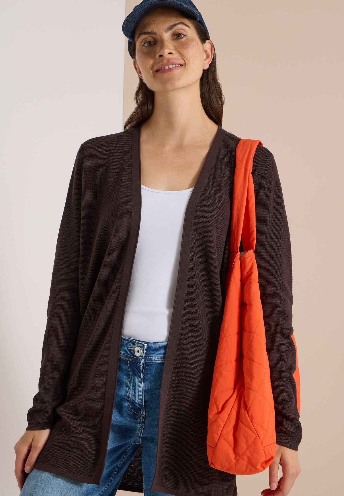 Offener Cardigan mit langen Ärmeln