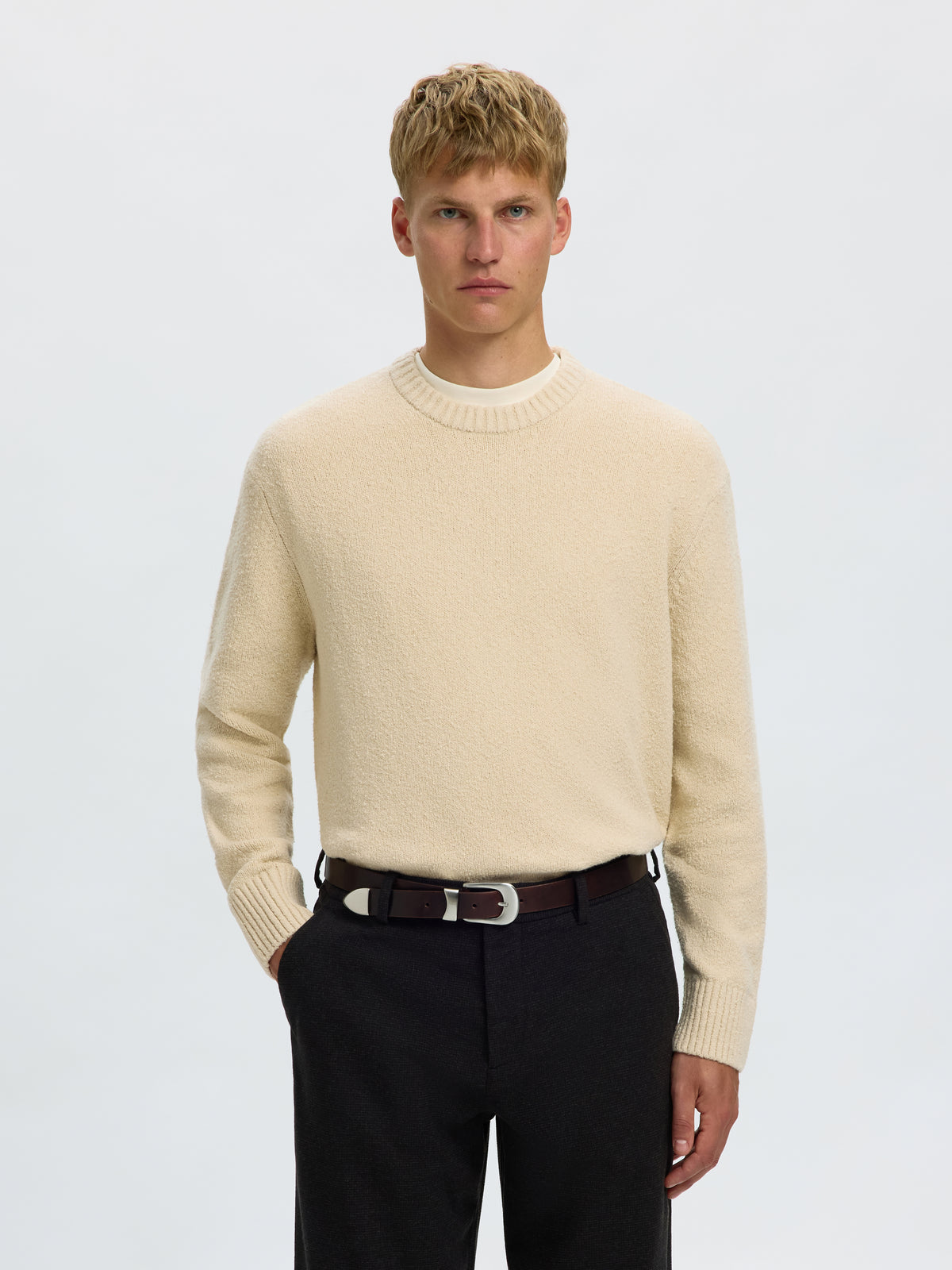 SLMALEX LS KNIT RLX CREW NECK NOOS