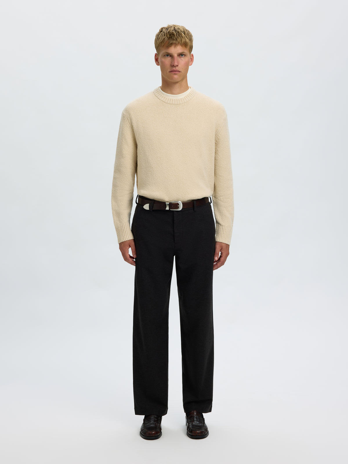 SLMALEX LS KNIT RLX CREW NECK NOOS