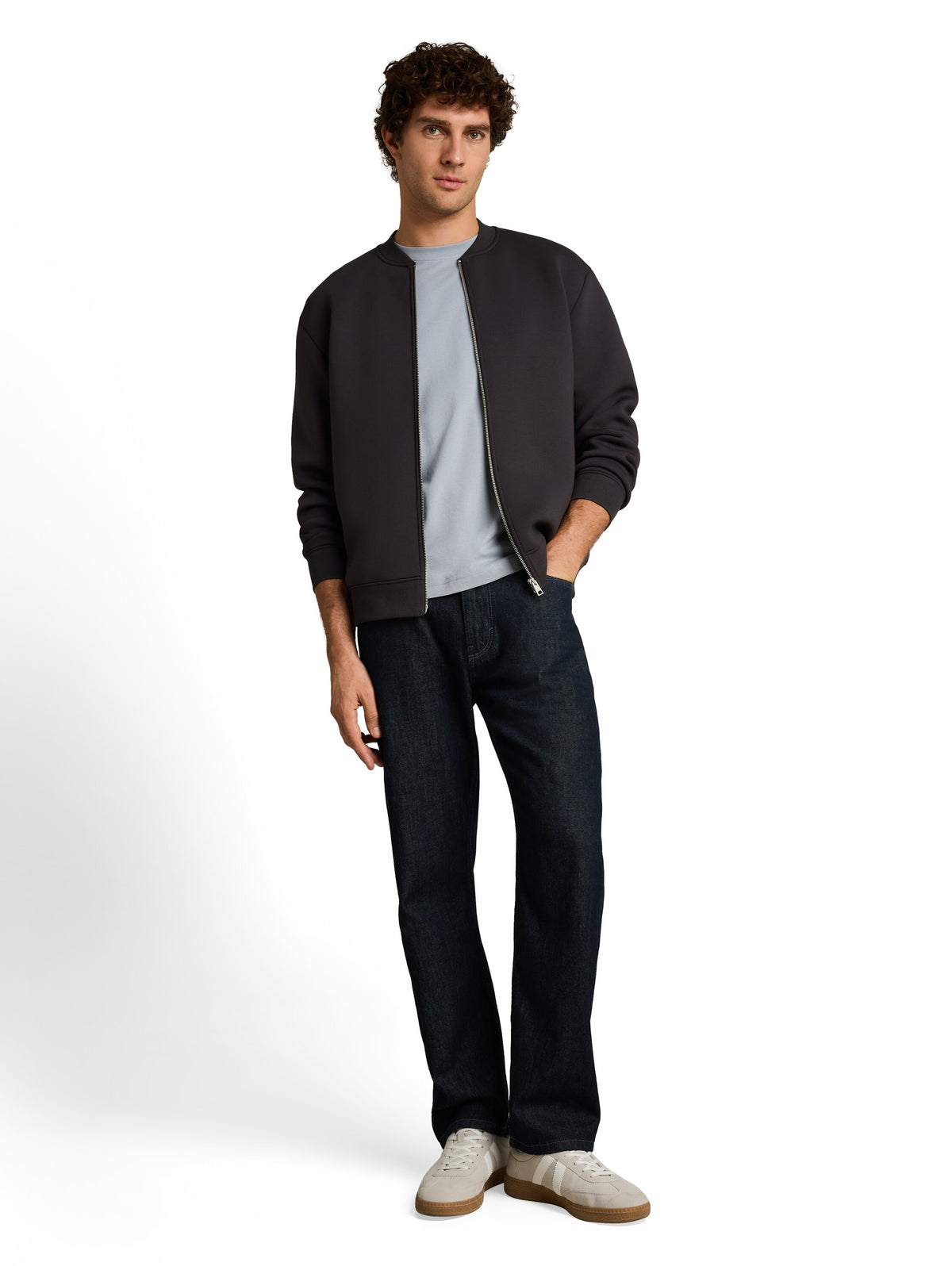 Relaxed Fit Scuba Hoodie Sweatjacke