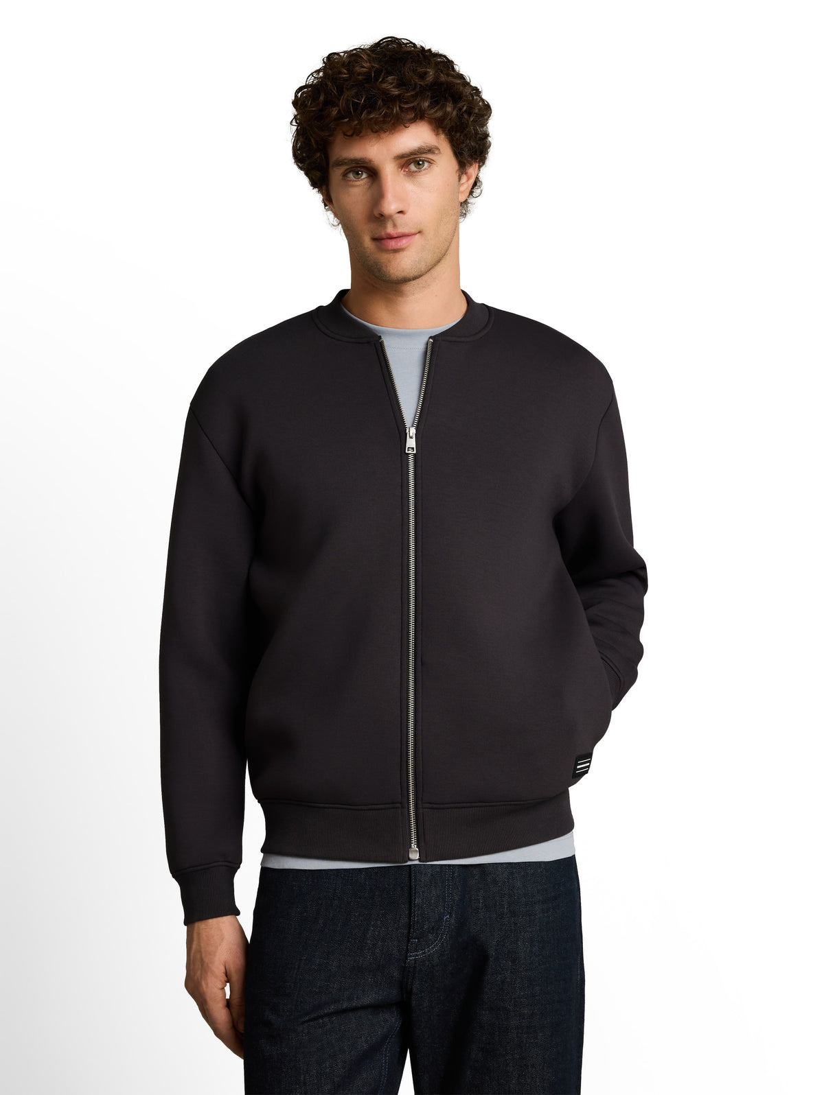 Relaxed Fit Scuba Hoodie Sweatjacke