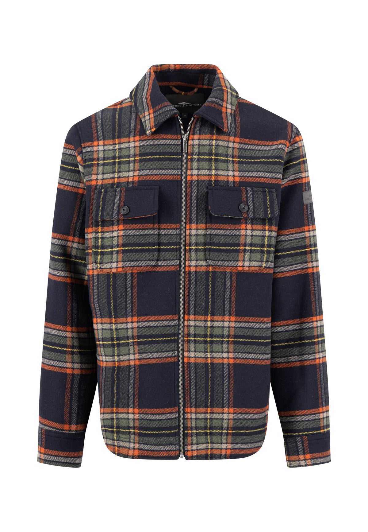 Wool check overshirt