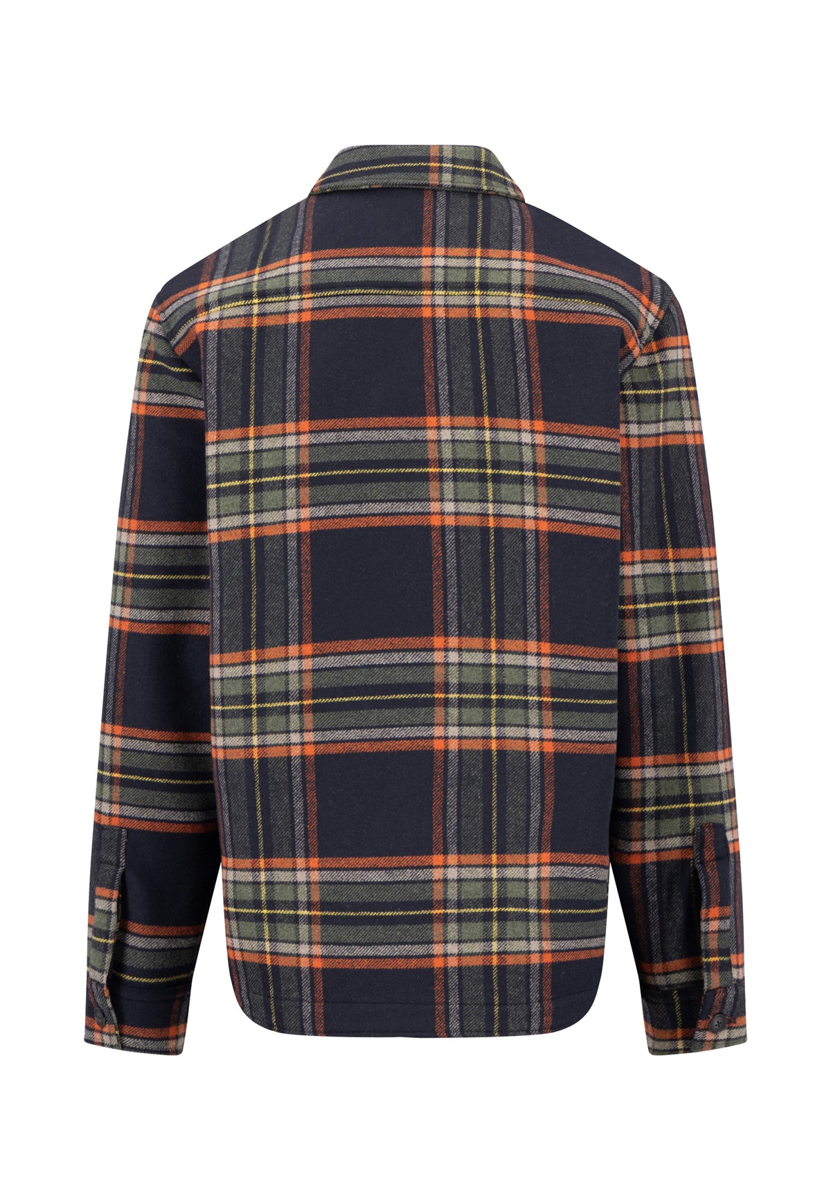 Wool check overshirt