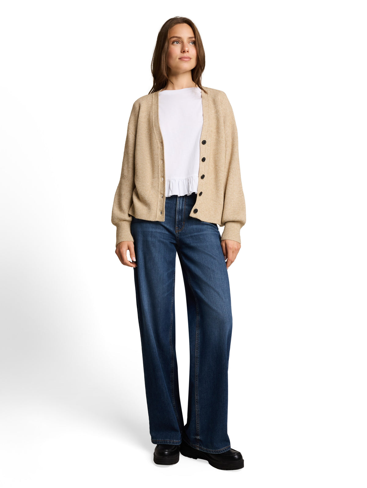 Oversize Cardigan mit V-Ausschnitt