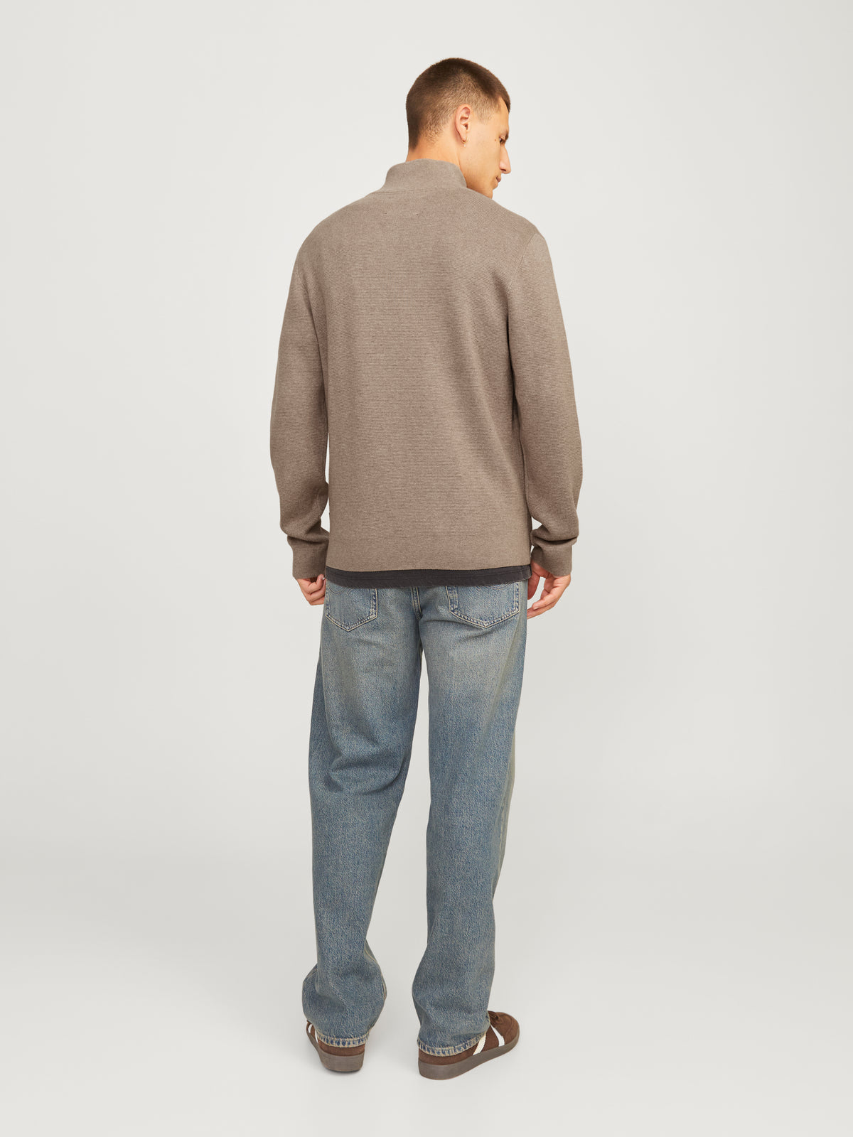 JJMILANO STITCH KNIT HALF ZIP SN