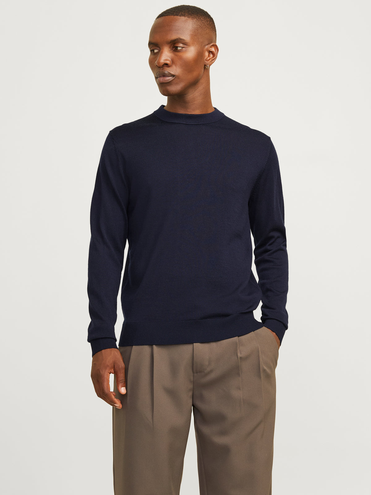 JJMILANO STITCH KNIT CREW NECK SN