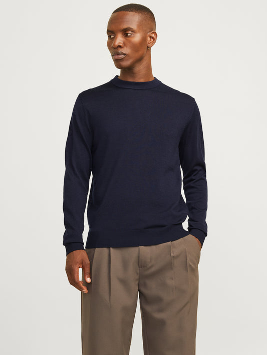 JJMILANO STITCH KNIT CREW NECK SN