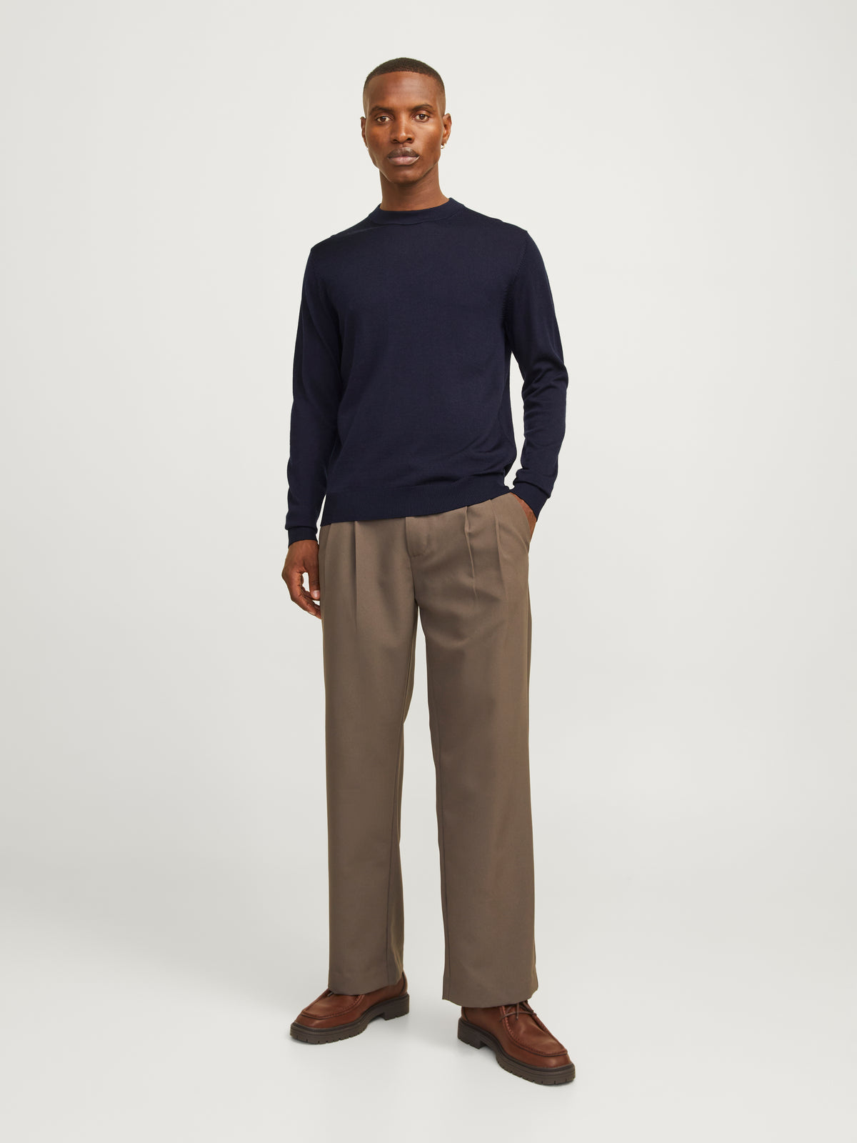 JJMILANO STITCH KNIT CREW NECK SN