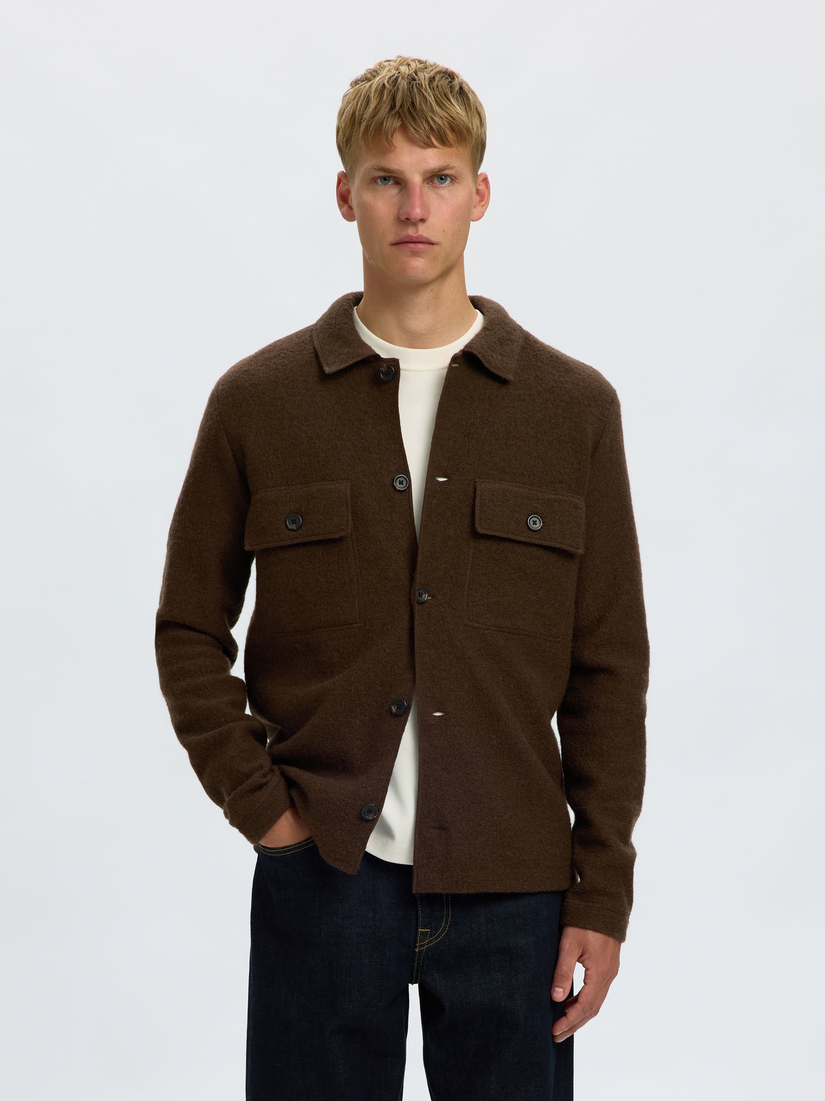 SLMNEALY LS KNIT REG WORKWEAR CARDI NOOS