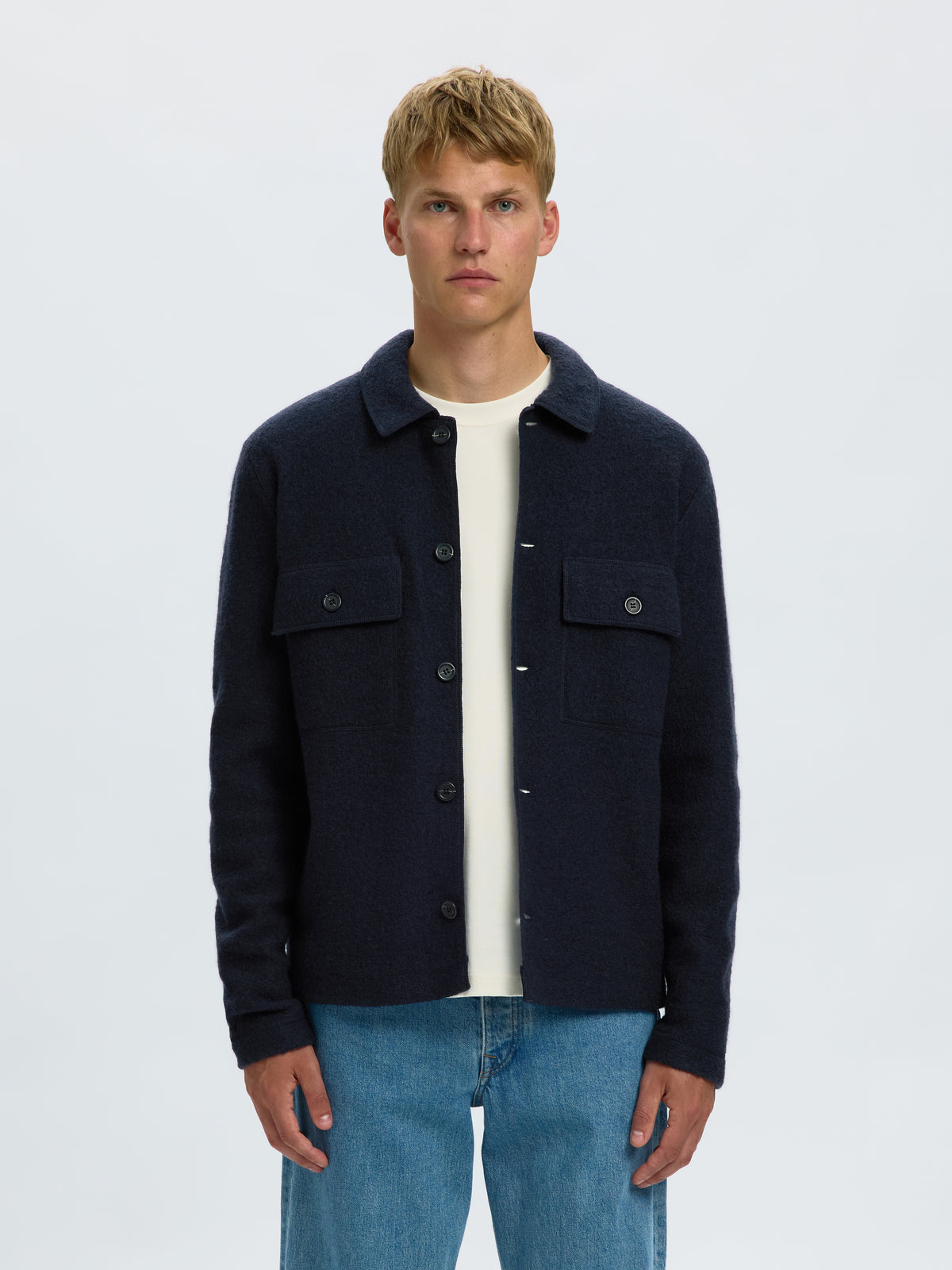 SLMNEALY LS KNIT REG WORKWEAR CARDI NOOS