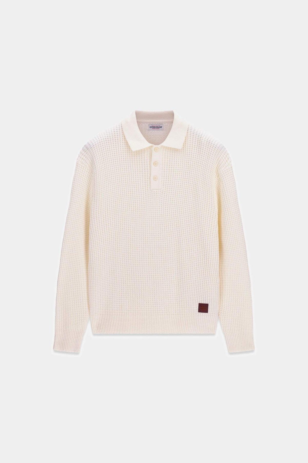 GJ LS WAFFLE POLO SWTR