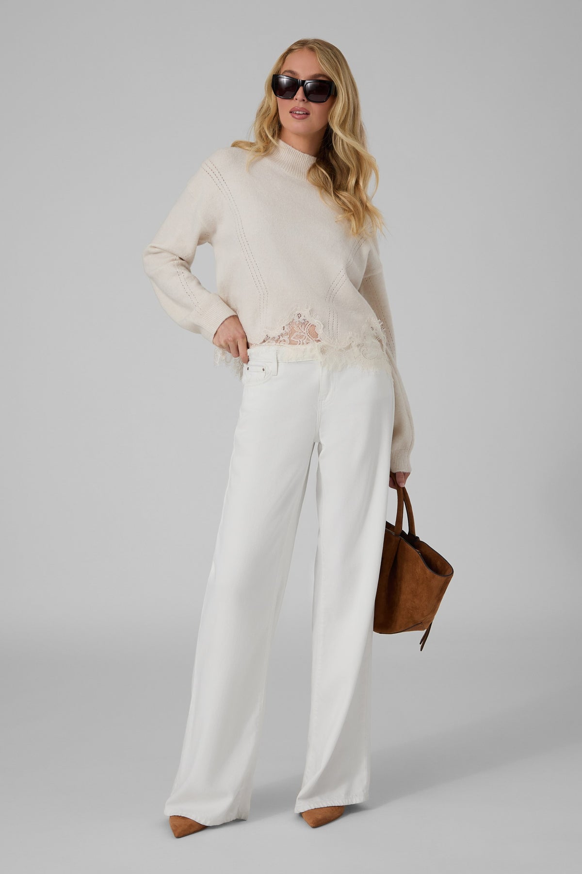 LS MN HAYDEN LACE SWTR