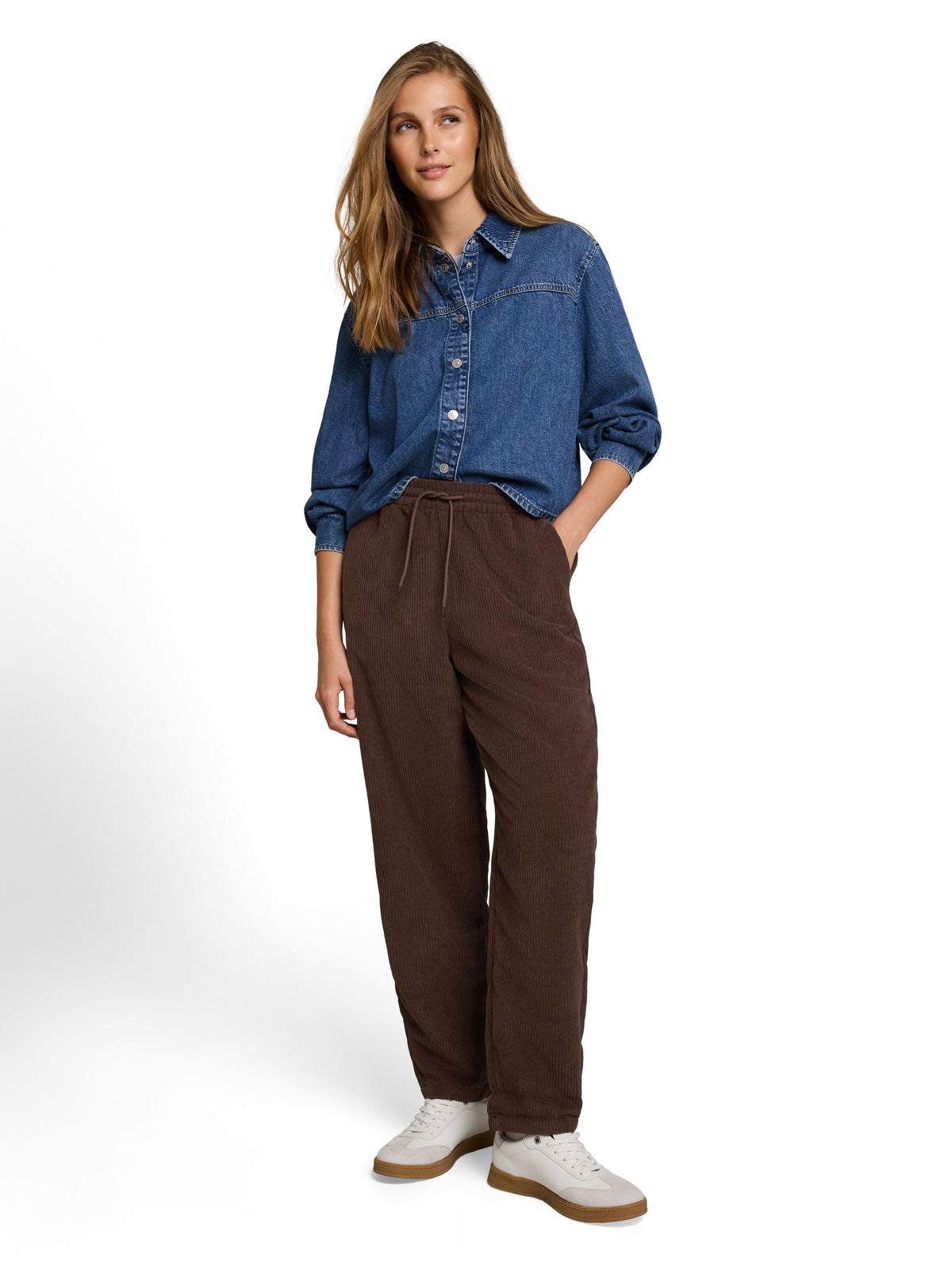 Barrel Cordhose mit Kordelzug