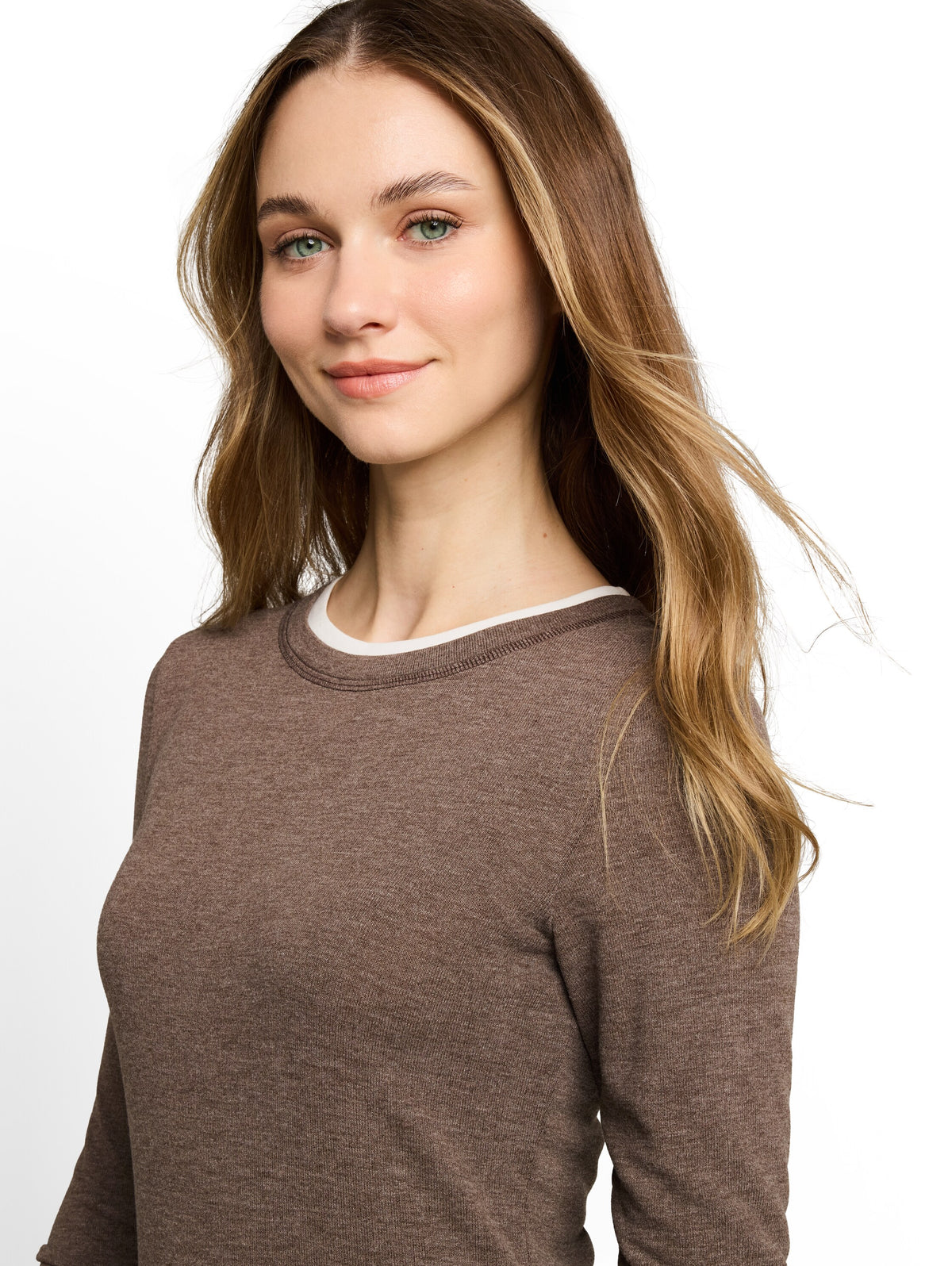 Cosy Langarmshirt in 2-in-1-Optik