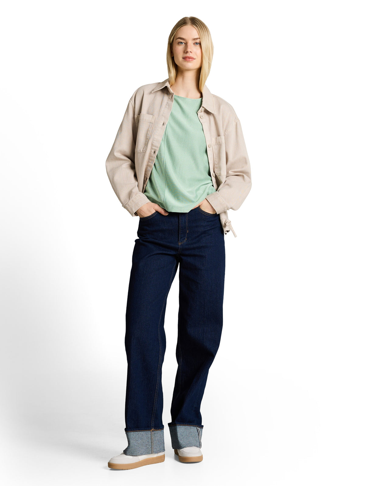 Loose Fit T-Shirt mit Streifenmuster