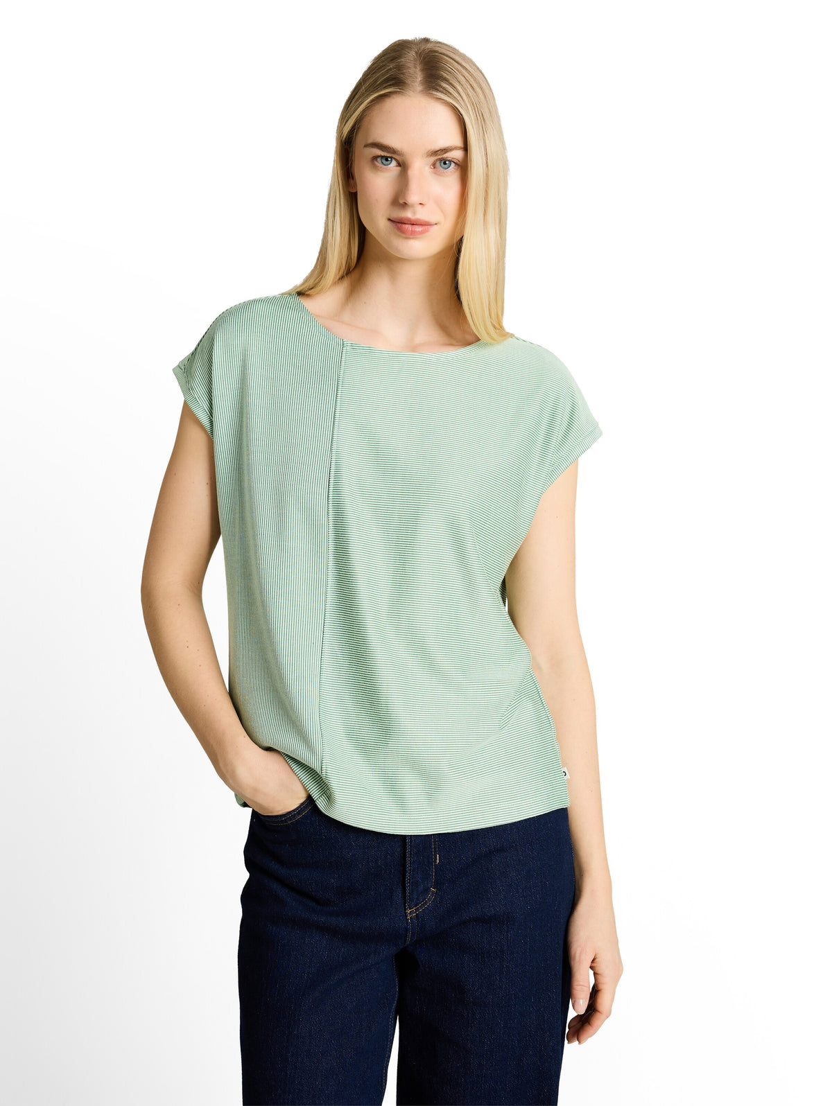 Loose Fit T-Shirt mit Streifenmuster