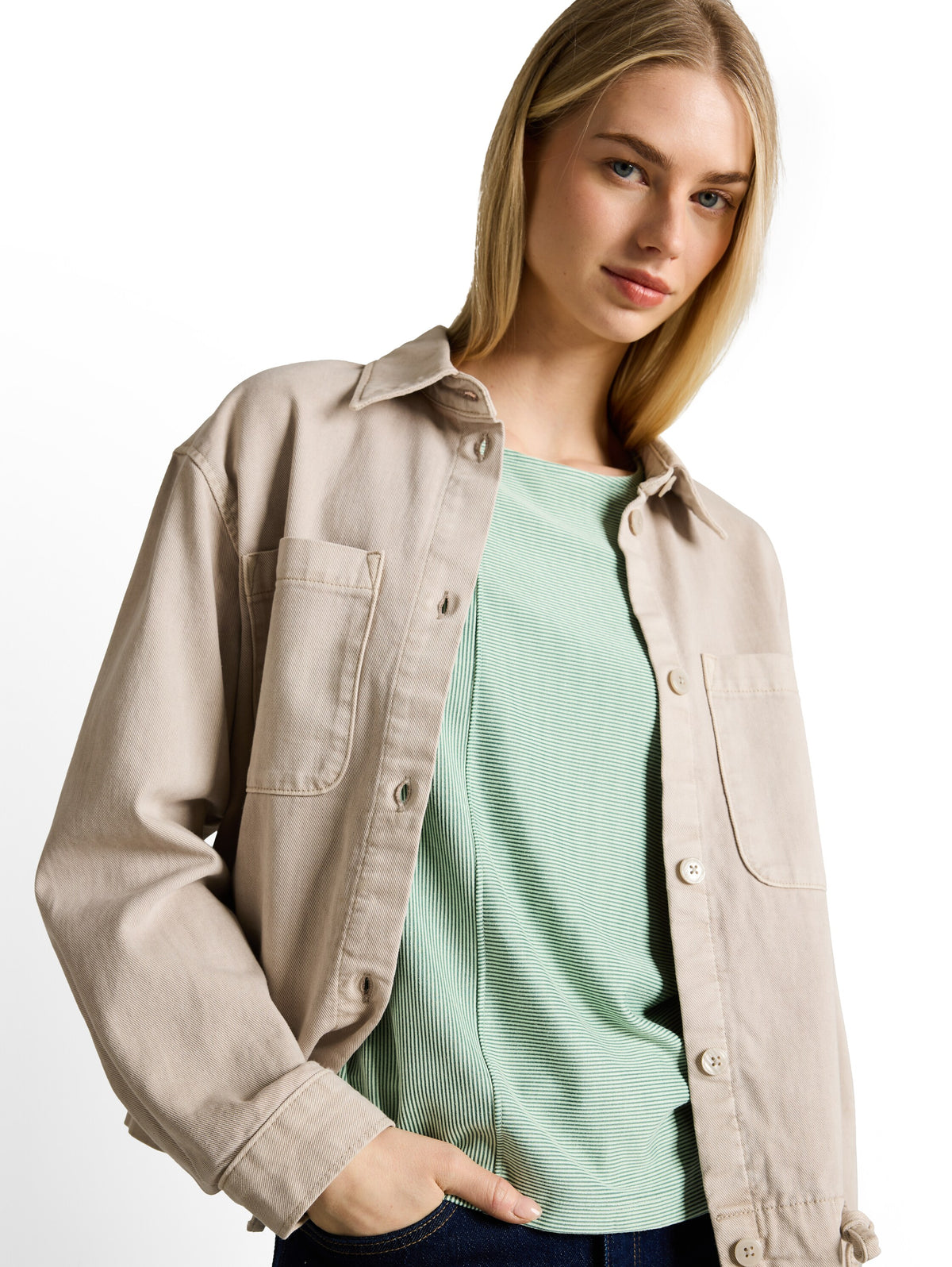 Loose Fit T-Shirt mit Streifenmuster