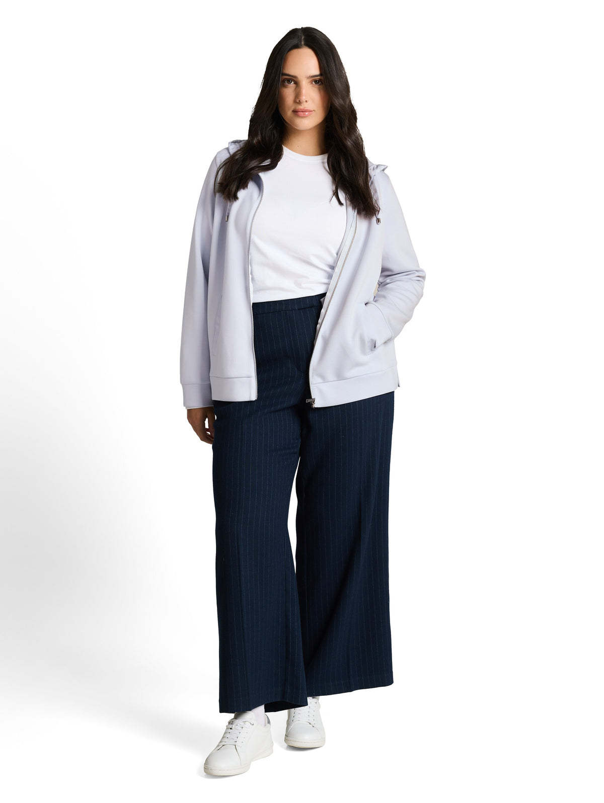 Plus Size - Hoodie Sweatjacke aus Scuba