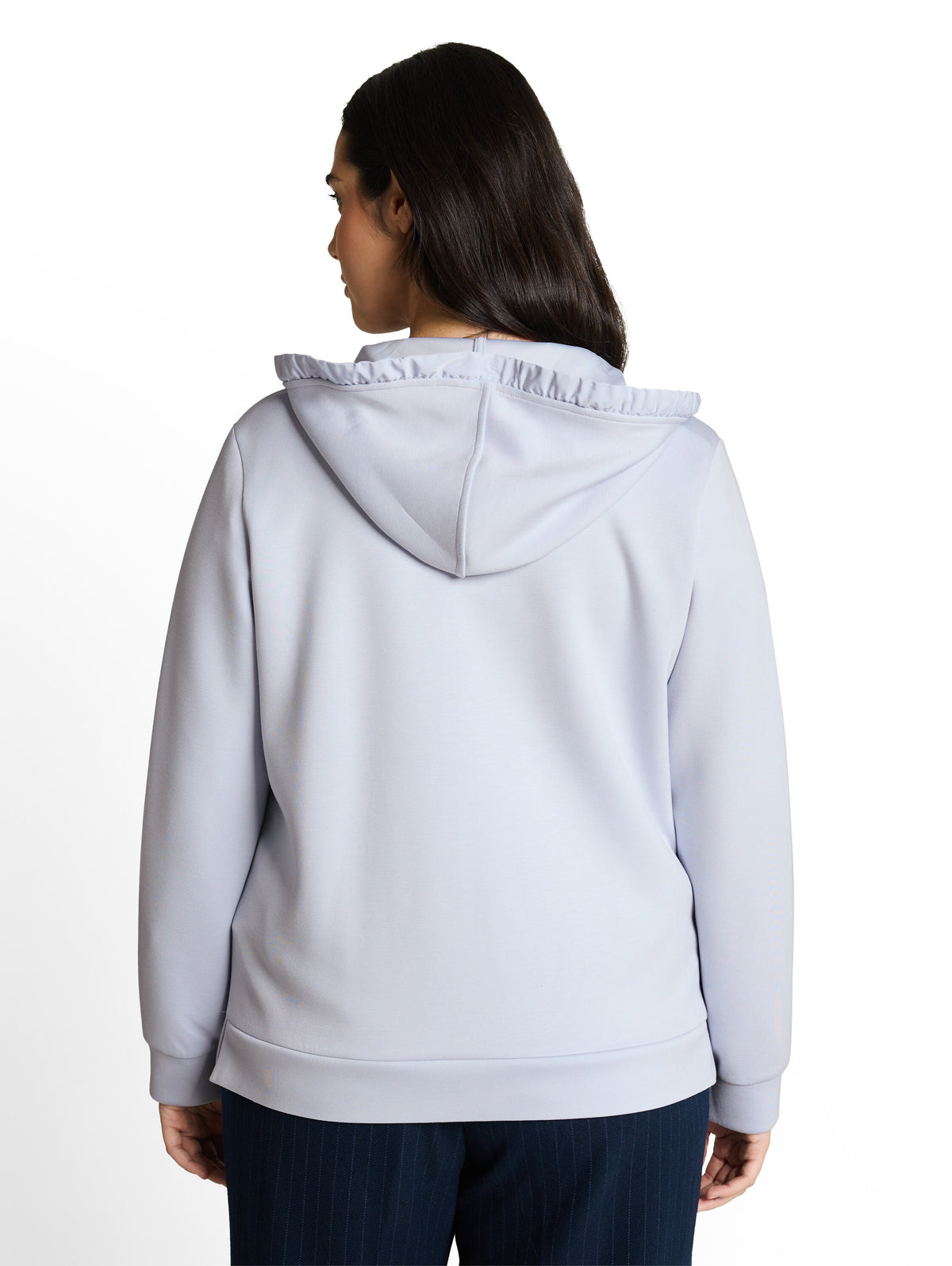 Plus Size - Hoodie Sweatjacke aus Scuba