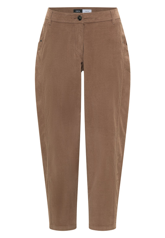 Mid Waist Barrel Leg Hose im Casual Fit