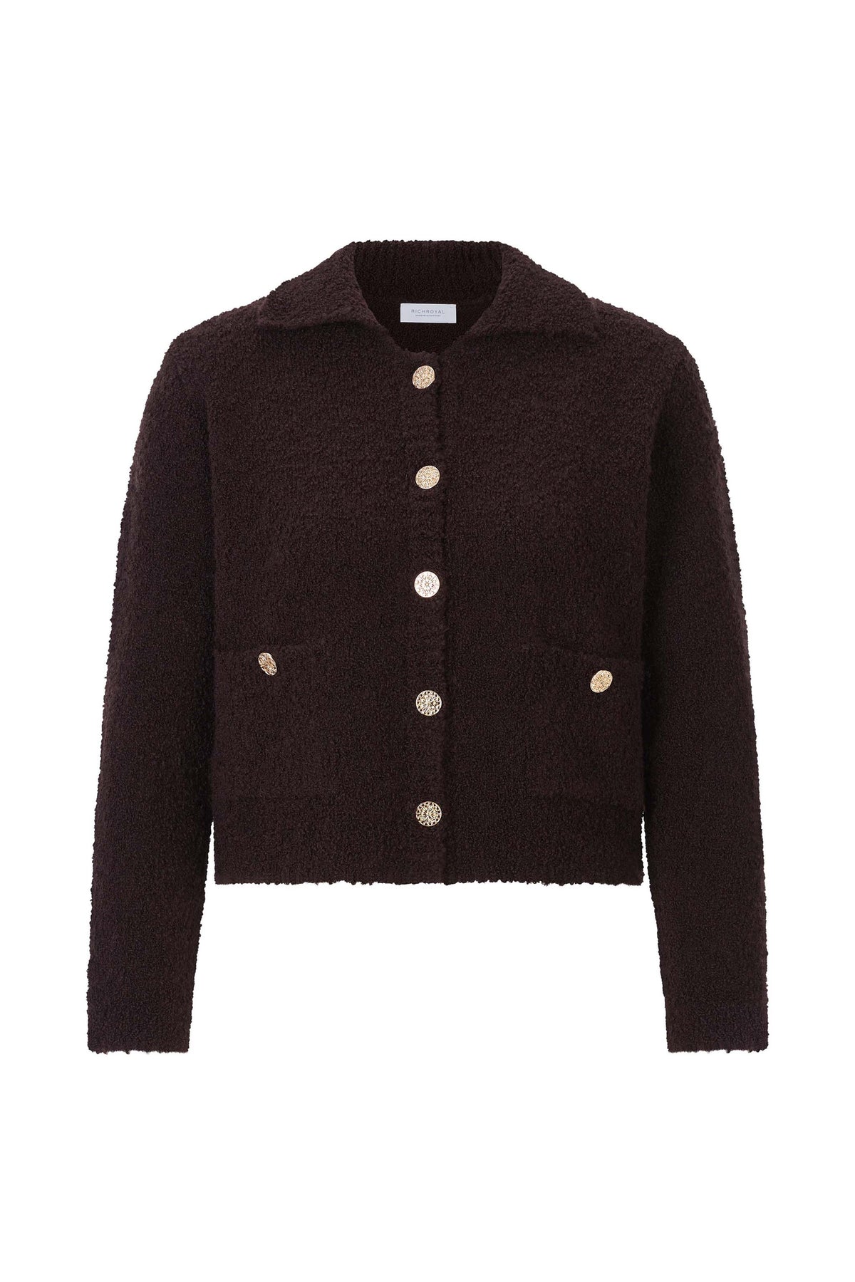 Boucle Cardi with Collar