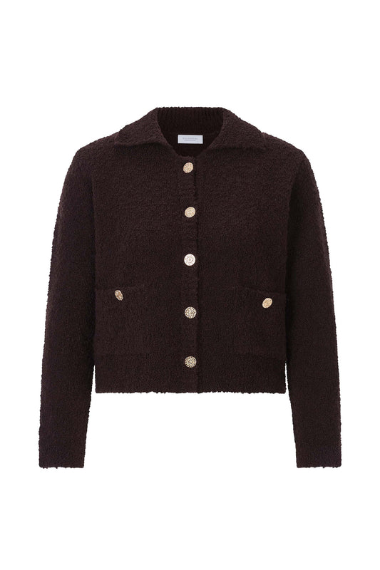 Boucle Cardi with Collar