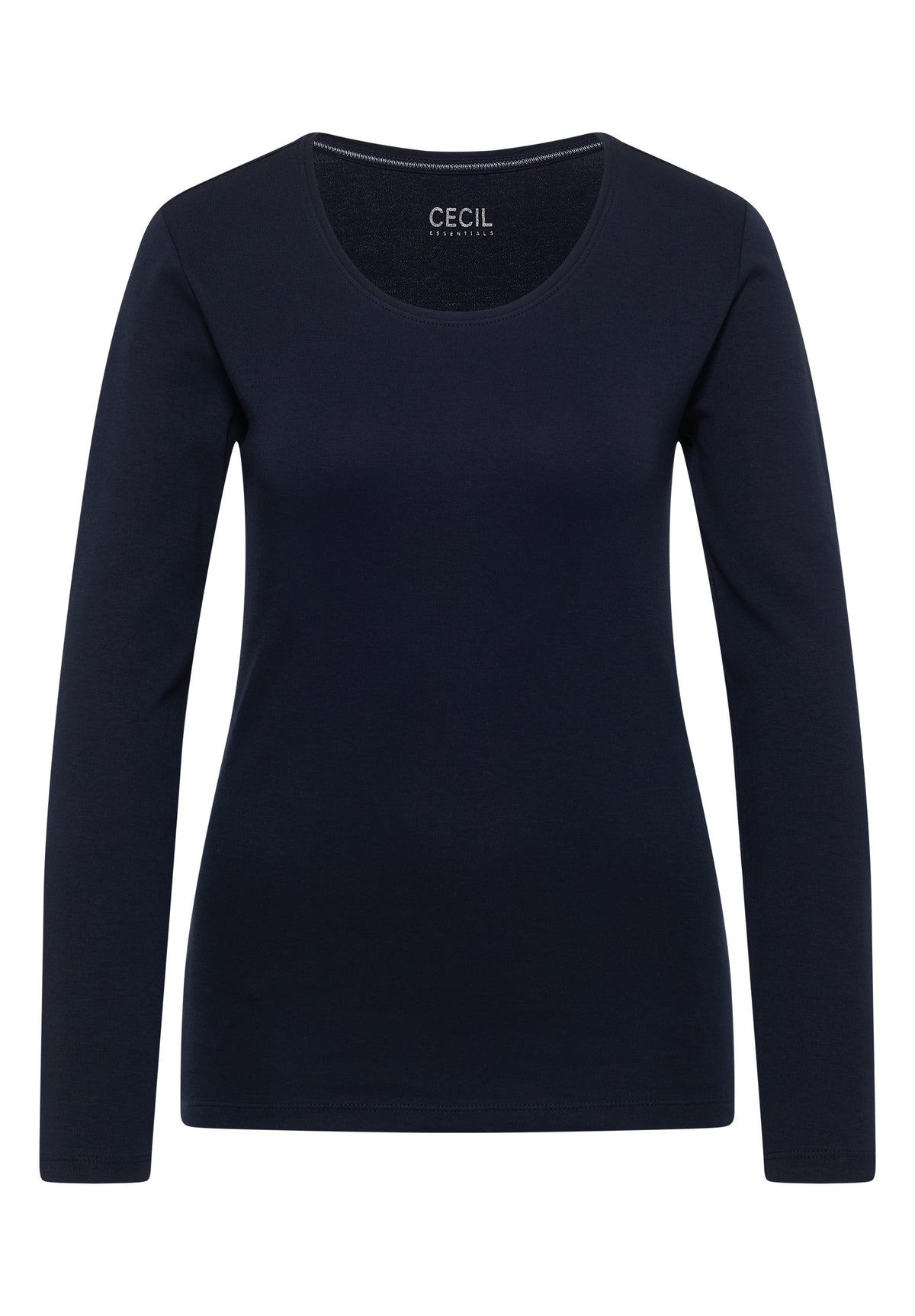 Basic Langarm Shirt mit Rundhals