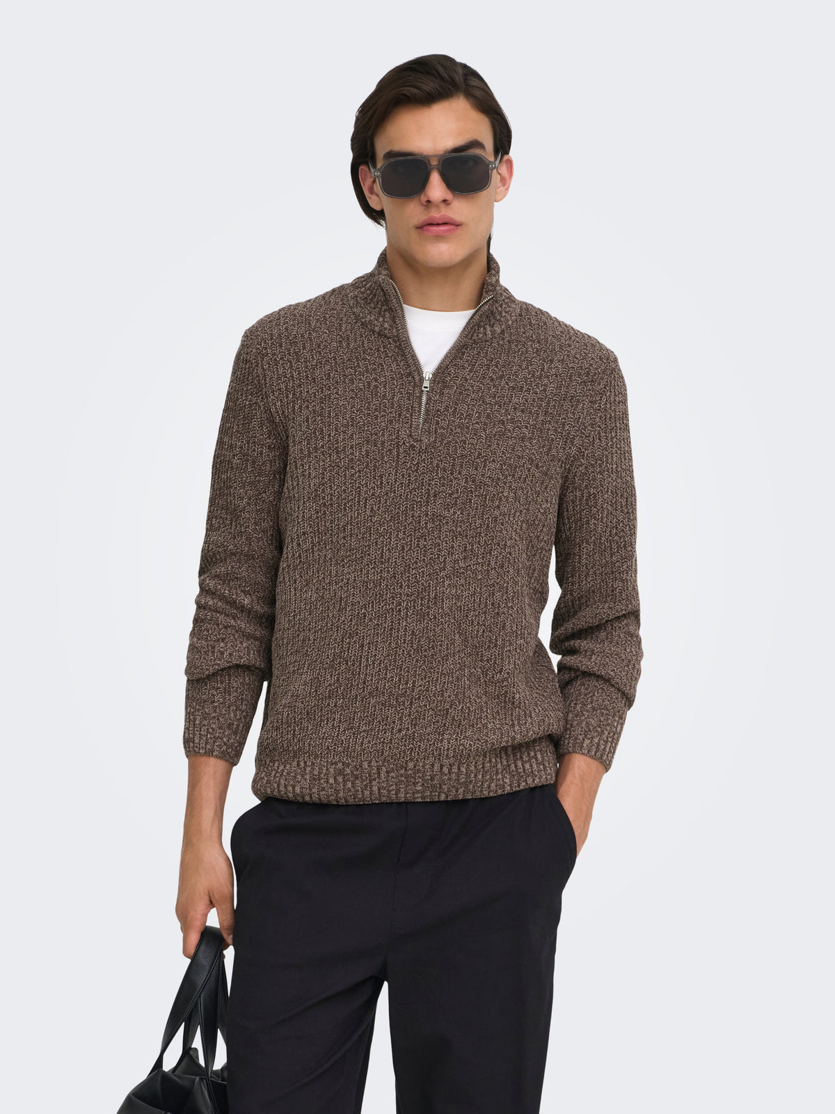 ONSJOIN REG LS HIGH NECK KNIT CAMP