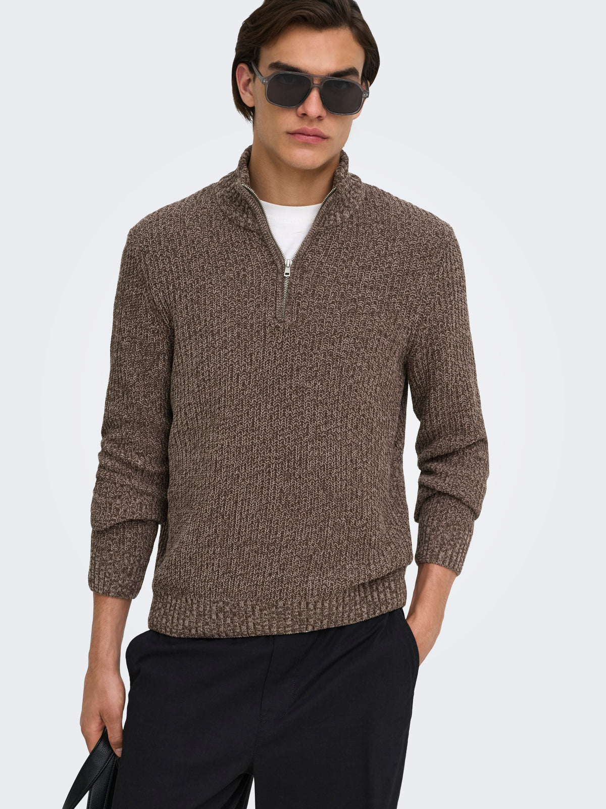 ONSJOIN REG LS HIGH NECK KNIT CAMP