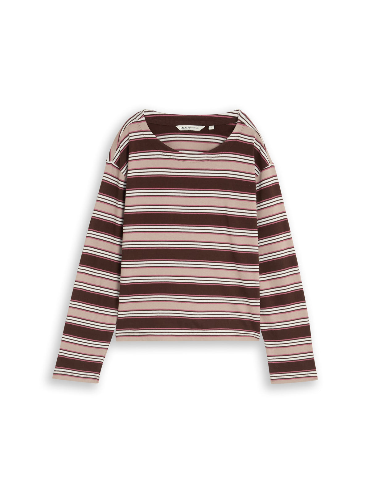 Boxy Fit Langarmshirt mit Streifen